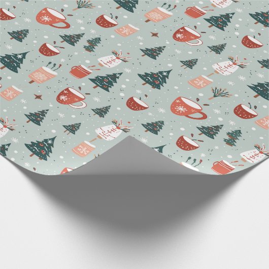 Vakantie Warmte Tree Mok Medley Cadeaupapier (Hoek)