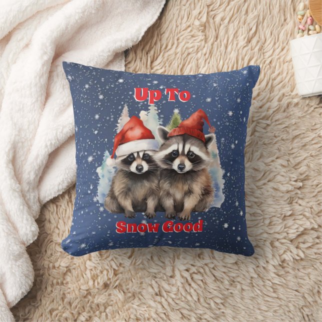 Vakantie wasberen tot sneeuw goed kussen (Deken)