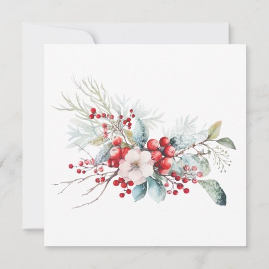 Vakantie Waterverf Bloemenplein Open Huis Kaart (Achterkant)