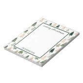 Vakantie Waterverf kerstboom Notitieblok (Linkerzijde)