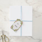 Vakantie Waterverf krans cadeau Labels Cadeaulabel (Met Touw)
