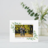 Vakantie Waterverf laat moderne foto Briefkaart (Staand voorkant)