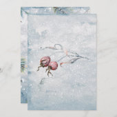 Vakantie Waterverf Moderne Eenvoudige kerstkaart (Voorkant / Achterkant)