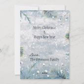 Vakantie Waterverf Moderne Eenvoudige kerstkaart (Achterkant)