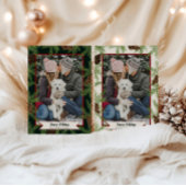 Vakantie Waterverf Pine One Photo Portrait Kaart