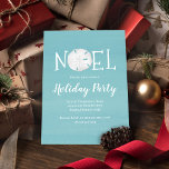 Vakantie Waterverf Turquoise Beach Zanddollar Kaart<br><div class="desc">Dit ontwerp is voorzien van een kerstvakantie feest waterverf strandfeestuitnodiging met een eenvoudige minimalistische typografie ontwerp, een blauw turquoise water oceaan zee, een stijlvolle trendy kalligrafie script tekst, een tropische kust nautische kust, een feestelijke leuke vrolijke vakantie uitnodiging, een grillige leuke vakantie samen te komen, met een zand dollar zeeschelpen...</div>
