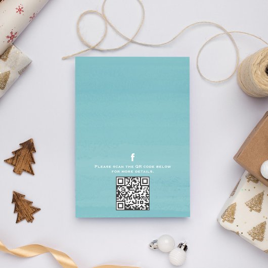 Vakantie Waterverf Turquoise Zand Dollar QR Code Kaart