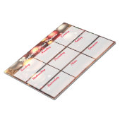 Vakantie Weekly Maaltijd Planner Notitieblok (Schuin)