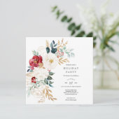 Vakantie weelderige bloemen sprankelende kerst uit kaart (Staand voorkant)