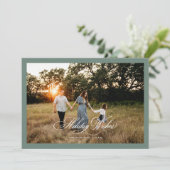 Vakantie wensen Boho Kerstgroet Fotokaart Feestdagenkaart (Staand voorkant)