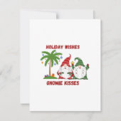 Vakantie Wensen, Kabouter Kusjes op een Feestdagenkaart (Voorkant)