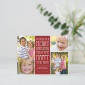 Vakantie wensen Kerstkaart Briefkaart (Staand voorkant)