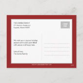 Vakantie wensen Kerstkaart Briefkaart (Achterkant)