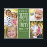 Vakantie wensen Kerstkaart Briefkaart<br><div class="desc">Het seizoen vieren met dit moderne en stijlvolle briefkaart van Berry Berry Sweet.</div>