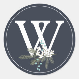 Vakantie Wensen Monogram Kerst Envelop Seal Ronde Sticker