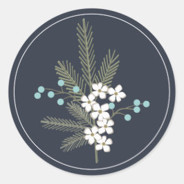 Vakantie Wensen Monogram Kerst Envelop Seal Ronde Sticker