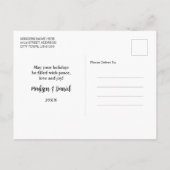 Vakantie wensen Rustieke Gnomen in Red Buffalo Pla Feestdagenkaart (Achterkant)