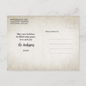 Vakantie wensen Rustieke Waterverf Gnome Familie Feestdagenkaart (Achterkant)