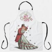 Vakantie wensen warme chocoladekusjes schort (Voorkant)