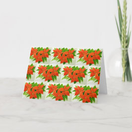 Vakantie wenskaart met een Poinsettia patroon Feestdagen Kaart