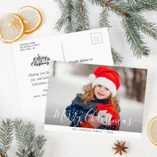 Vakantie wenst foto vrolijk kerstfeest briefkaart