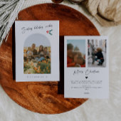 Vakantie wenst minimalistische witte boog maretak feestdagenkaart