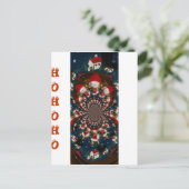 Vakantie wervelingen: Retro Christmas Art Statione Briefkaart (Staand voorkant)