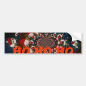 Vakantie wervelingen: Retro Christmas Art Statione Bumpersticker (Voorkant)
