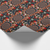 Vakantie wervelingen: Retro Christmas Art Statione Cadeaupapier (Hoek)