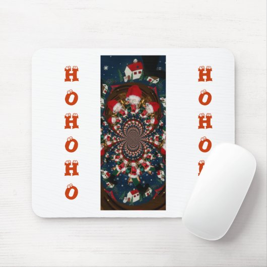 Vakantie wervelingen: Retro Christmas Art Statione Muismat (Met muis)