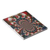 Vakantie wervelingen: Retro Christmas Art Statione Notitieblok (Schuin)