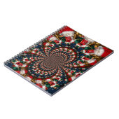 Vakantie wervelingen: Retro Christmas Art Statione Notitieboek (Linkerzijde)