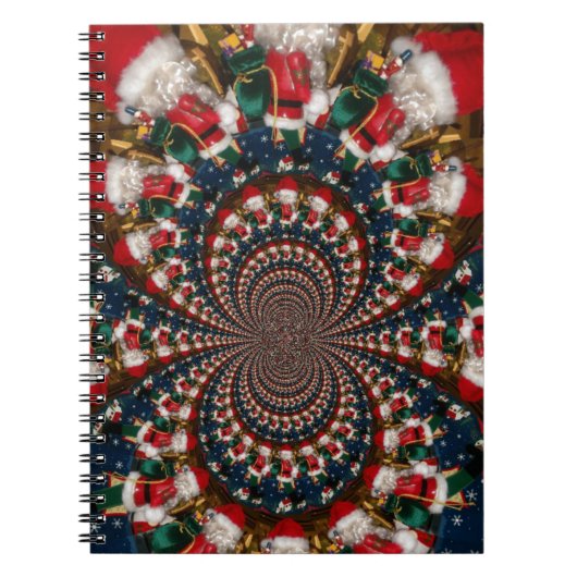 Vakantie wervelingen: Retro Christmas Art Statione Notitieboek (Voorkant)