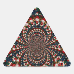 Vakantie wervelingen: Retro Christmas Art Statione Sticker