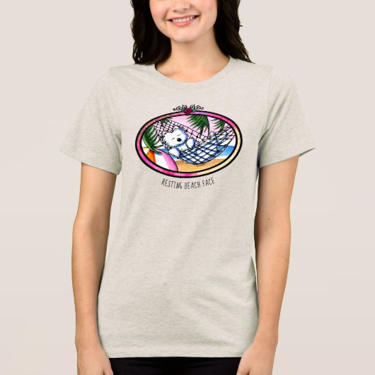 Vakantie Westie KiniArt T-shirt (Voorkant)