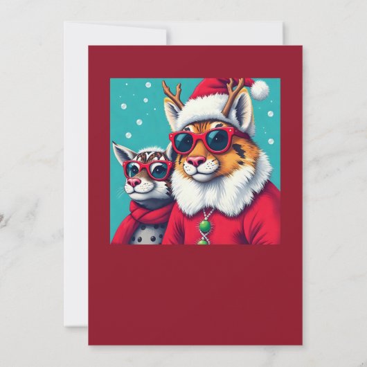 Vakantie wezens in de vermomming van Kerstmis (Achterkant)