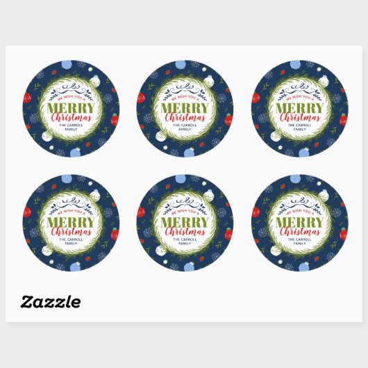 Vakantie Whimsy gepersonaliseerde Kerst stickers (Vel)