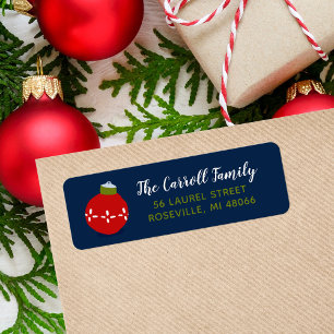 Vakantie Whimsy gepersonaliseerde retour adreslabe Etiket