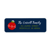 Vakantie Whimsy gepersonaliseerde retour adreslabe Etiket (Voorkant)