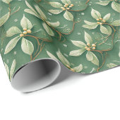 Vakantie White Poinsettia Cadeaupapier (Rol Hoek)