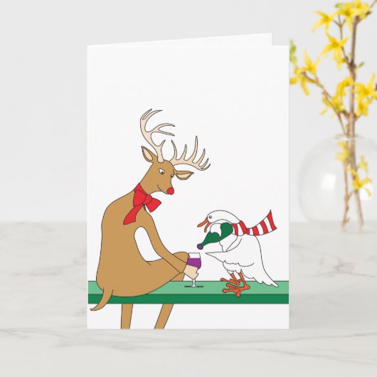 Vakantie Wijn Kaart (Gele Bloem)