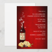 Vakantie wijn kaas formele eetfeestje kaart (Voorkant / Achterkant)