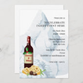 Vakantie wijn kaas winter sneeuw corporate kaart (Voorkant / Achterkant)