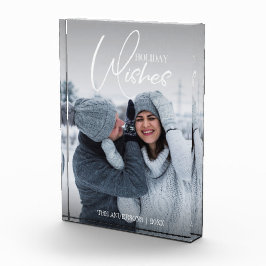 Vakantie wil kerstfoto fotoblokken