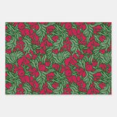 Vakantie Wilde Bloemen Wrapping Paper - Groen (Voorkant 3)