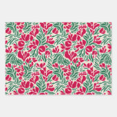 Vakantie Wilde Bloemen Wrapping Paper - Wit (Voorkant 3)