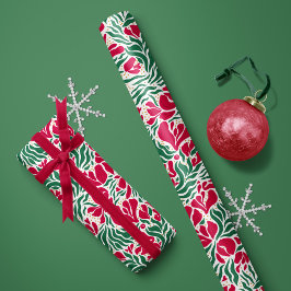 Vakantie Wilde Bloemen Wrapping Paper - Wit