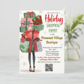 Vakantie Winkelen Evenement Uitnodiging (Staand voorkant)