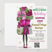 Vakantie Winkelen Evenement Uitnodiging (Voorkant / Achterkant)