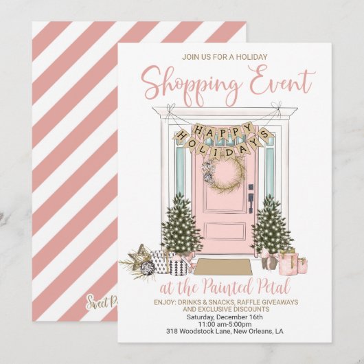 Vakantie Winkelen Event Kaart (Voorkant / Achterkant)